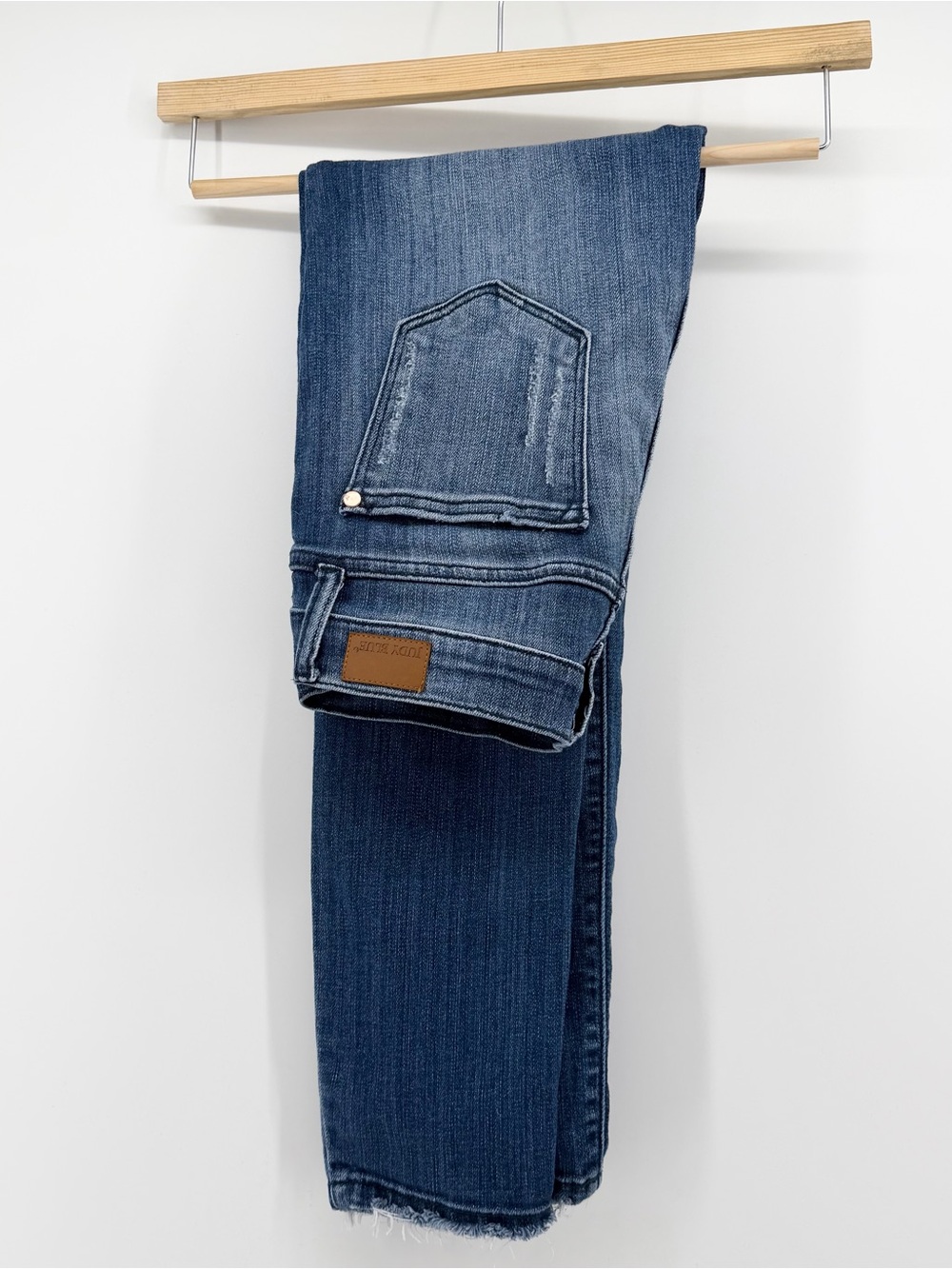 Judy Blue Sienna Distressed Raw Hem Skinny Jeans, Women's Size 9/29